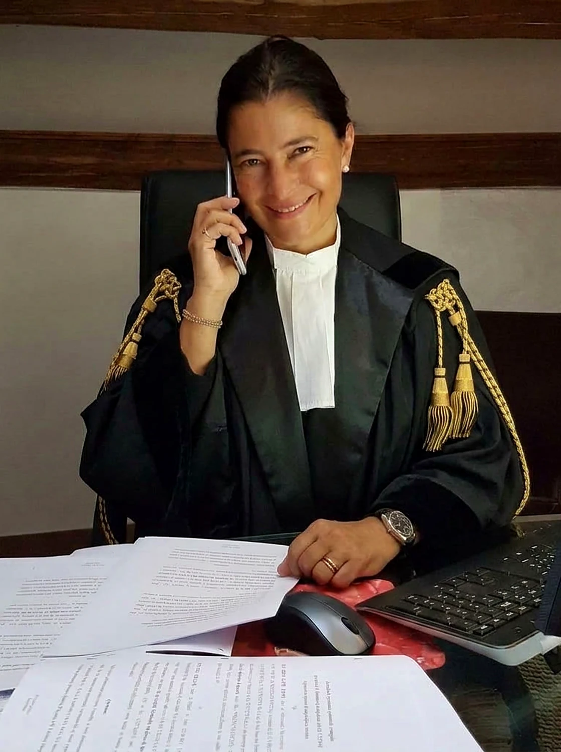 Avv. Maria Cristina Zampollo in toga